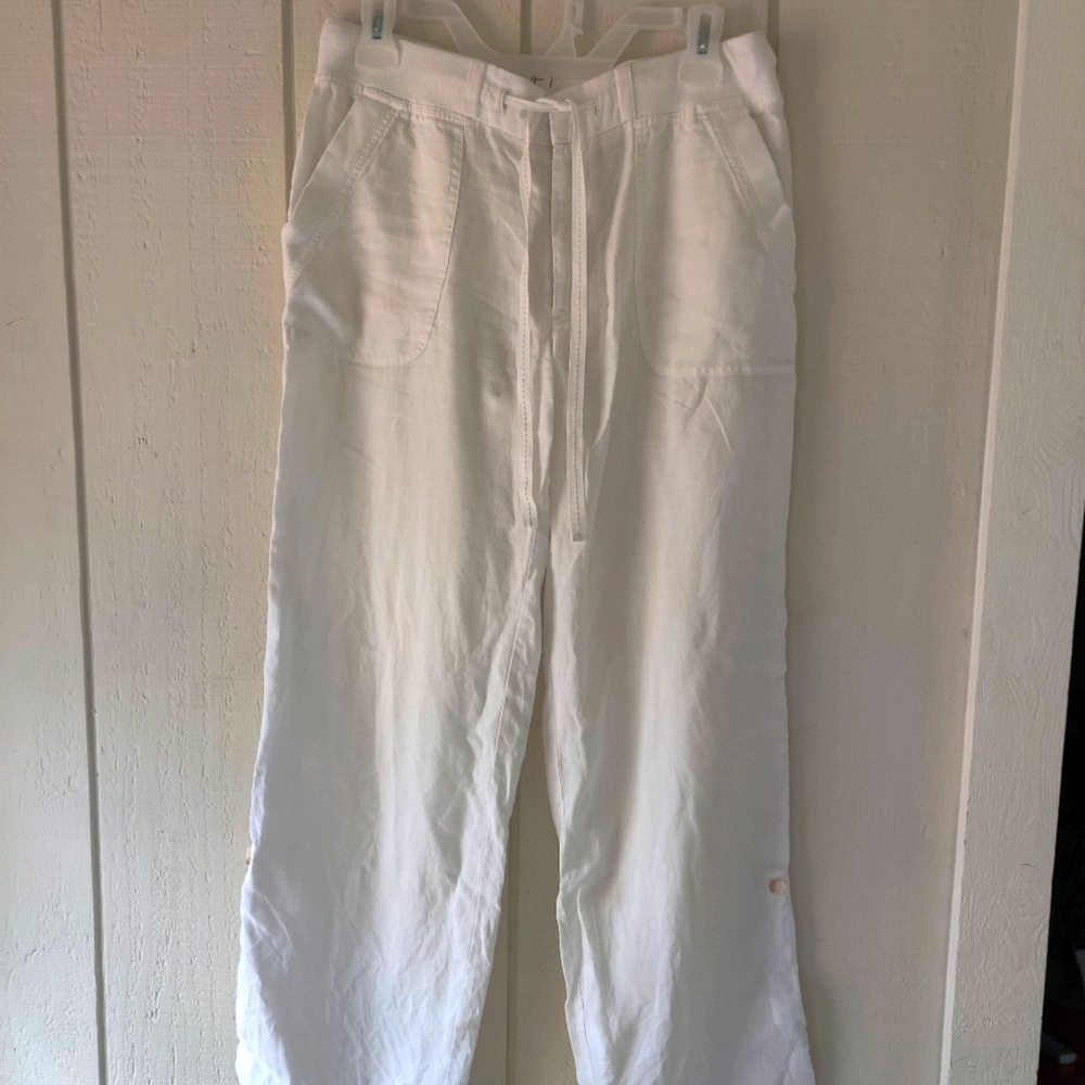 Adjustable linen pants